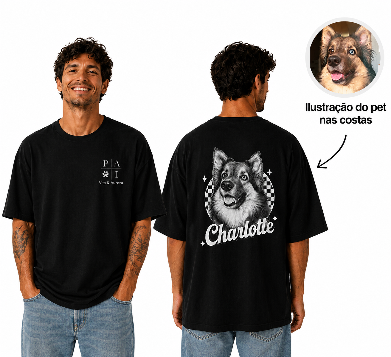 Camisa Pai de Pet Personalizada
